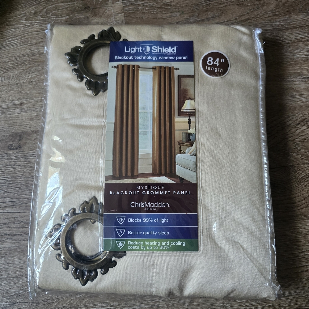 2 Pieces  Cream Blackout Grommet Panel